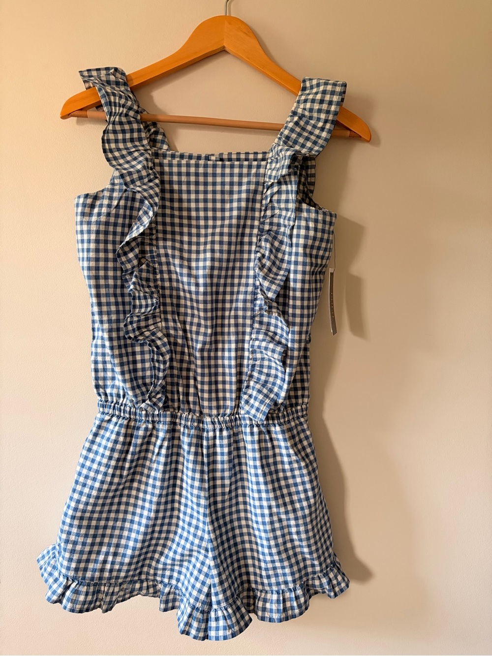 Polo by Ralph Lauren Blue Gingham Ruffle Romper